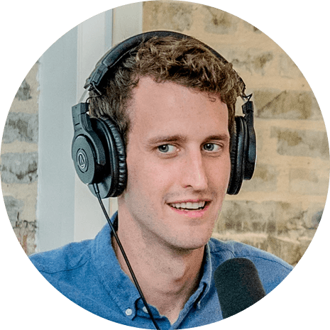 Man Wearing Headphones Man Wearing Headphones